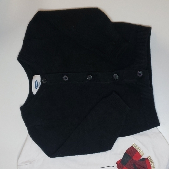 5/$30 CARTER'S Reindeer Holiday Long Sleeve + Heart Leopard Leggings + Cardigan - Picture 2 of 6